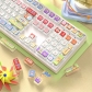 Childhood 104+12 Clear PC+PBT Dye-subbed Pudding Jelly Keycaps Set ASA Profile Mechanical Keyboard